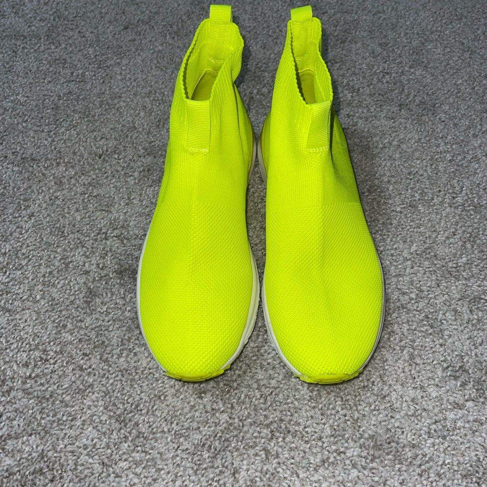 Aldo sock shoe, size 4, neon yellow (only worn once)